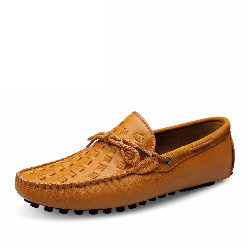 Mode Handgefertigte Leder Herrenschuhe Lässig Bequem Slipper Loafer Herren Lederschuhe Flats Mokassins Laufschuhe Herbst Dropshipping