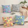 Garden Flowers Cushion Cover Short plush Doublesided Print Square Throw Pillow Covers Sofa Home Cushion Decor