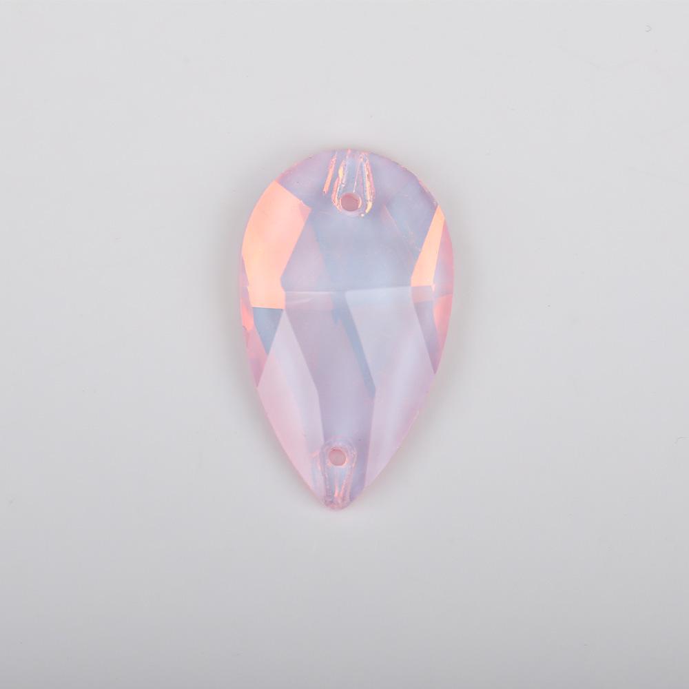 Fluoreszierende Mokka-Tropfen-Strassperlen - Handgefertigte DIY Zwei-Loch Flatback-Accessoires