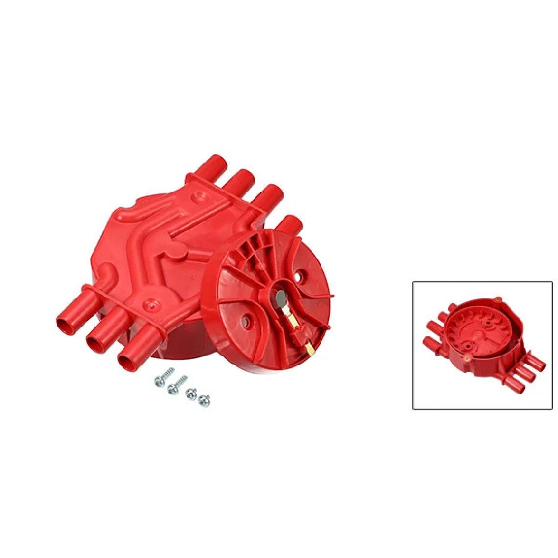 UXCELL Car Ignition Distributor Cap and Rotor Kit for Chevrolet Blazer for GMC Savana 2500 Safari 4.3L 1996-2005 Red красный