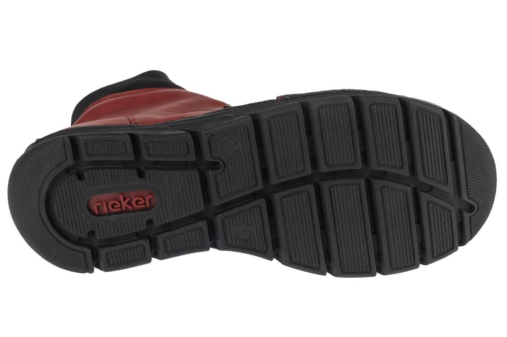 RIEKER Booties, Womens Red Lace-up Shoes