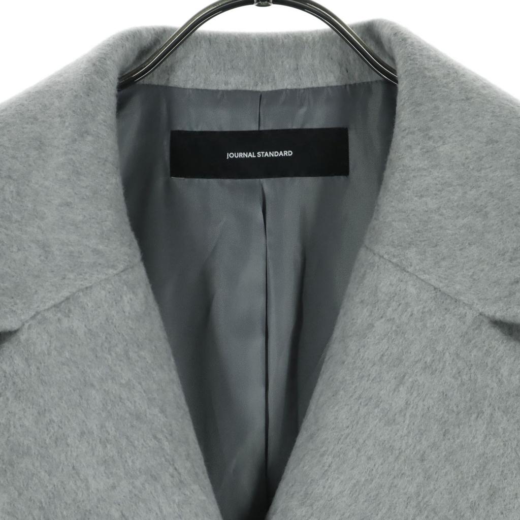 Unused JOURNAL STANDARD Long Sleeve Long Wool Pea Coat F Gray Women Used