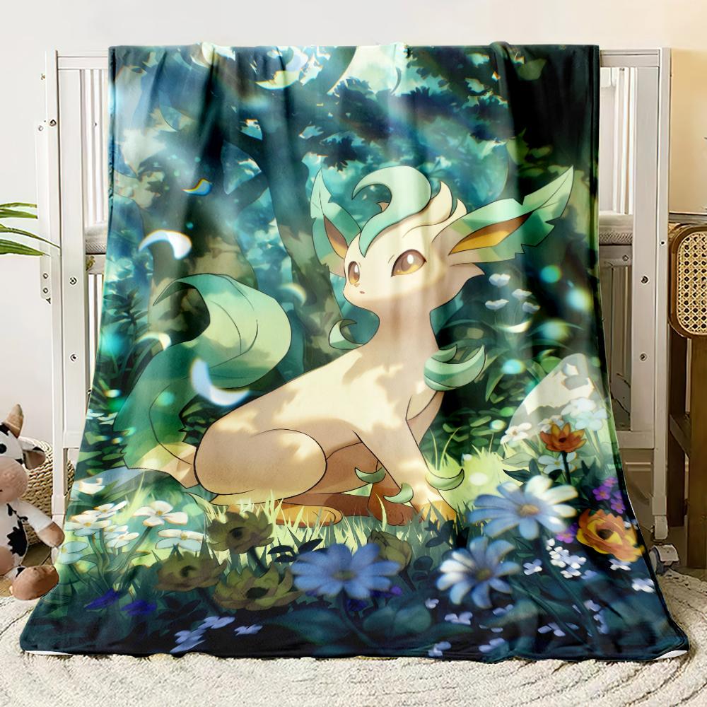 Pok É Mon Motiv Bedruckte Flanelldecke für Schlafzimmer, Wohnzimmer, Sofadecken, Büros, Mittagspausen, Picknicks,
