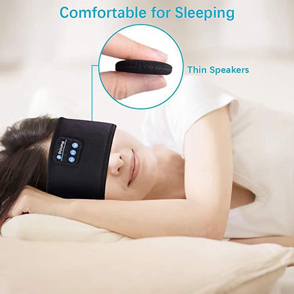 Sleep Hodetelefoner BT Hodebånd Myk Sove Trådløs Musikk Sport Hodebånd Sovehodesett for