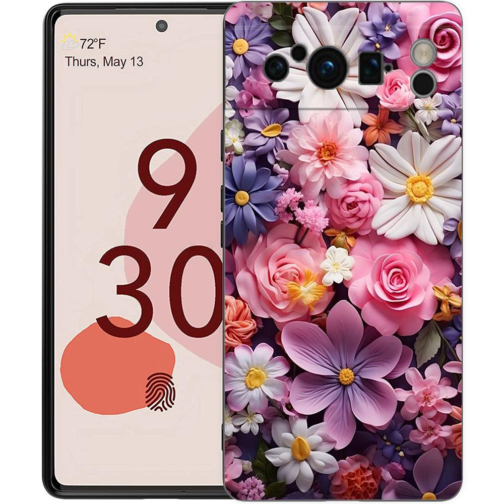 

Colorful Flower Phone Case Cover for Google Pixel 9 8 7 6 7A 6A Pro Shockproof Silicone Soft 9 Pro XL Silicon Shell Capas Fundas Pixel 6