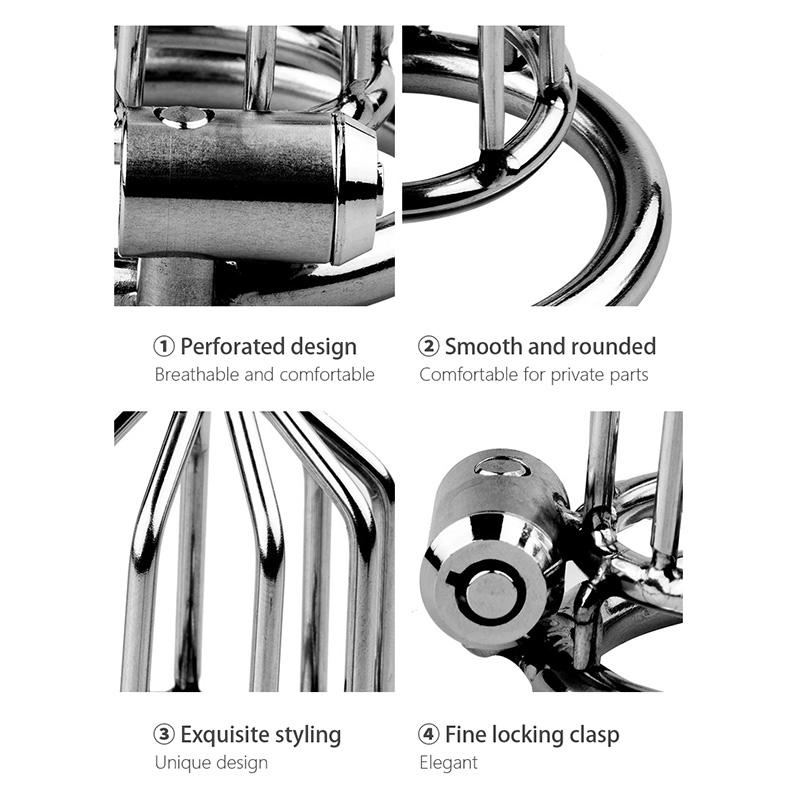 MoDi Men's Metal Chastity Lock Bound To Prevent Cheating Penis Cage Wear It Outside Cock Cage Chastity Device for Men Adult Supplies