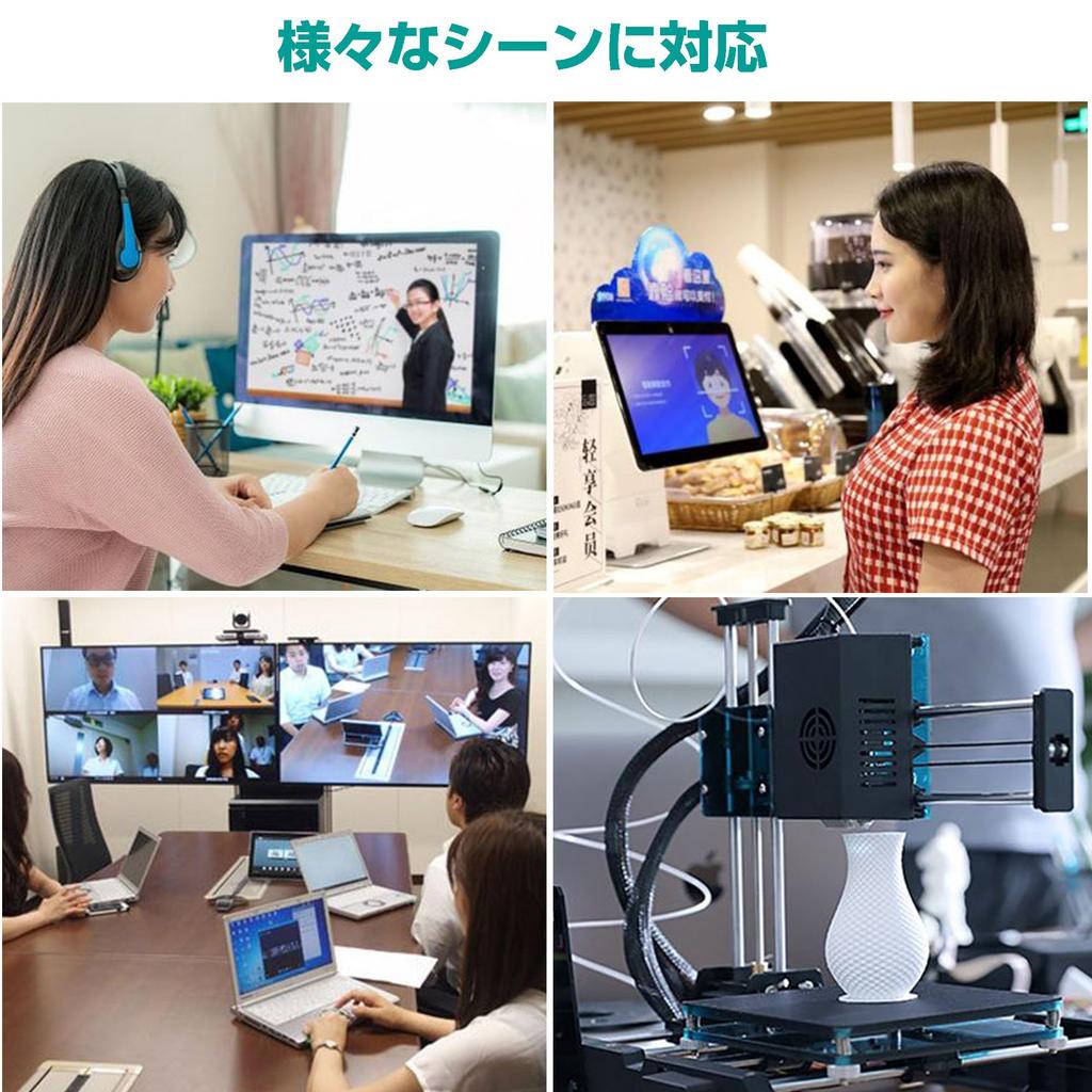 HDMI USB Camera Rabbitroom 4K UHD 30FPS Web Camera Wide Angle Fisheye Lens USB HDMI Simultaneous Output 2X Digital Zoom Web Camera Computer Camera PC