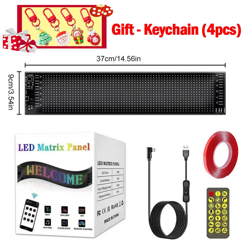Led Display Truck Eye LED DIY Matrix Pixel Panel Animation Bluetooth App Control Programmable Flexible Screen With Keychain Gift