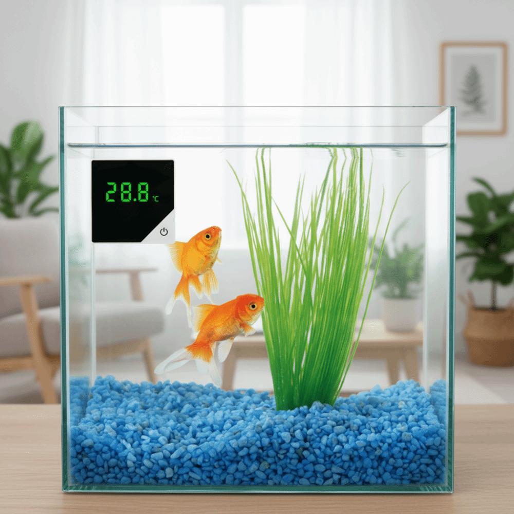 High-precision Digital Fish Tank Thermometer Wireless Self-Adhesive Aquarium Thermometer External LED Display Mini Thermometers