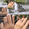 Silver Plated Natural Gemstone White Sapphire And Blue Topaz Elegant Ring For Women