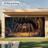 1pc Exposed Eye Spider 2D Printed Garage Door Cover - Suitable for Driveways, Yards and Courtyards In Realityzyc