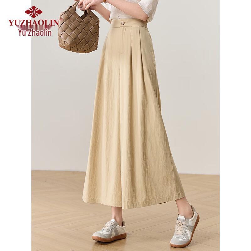 Yu Zhaolin Women's Summer Cropped Wide-Leg Casual Pants Y52X067