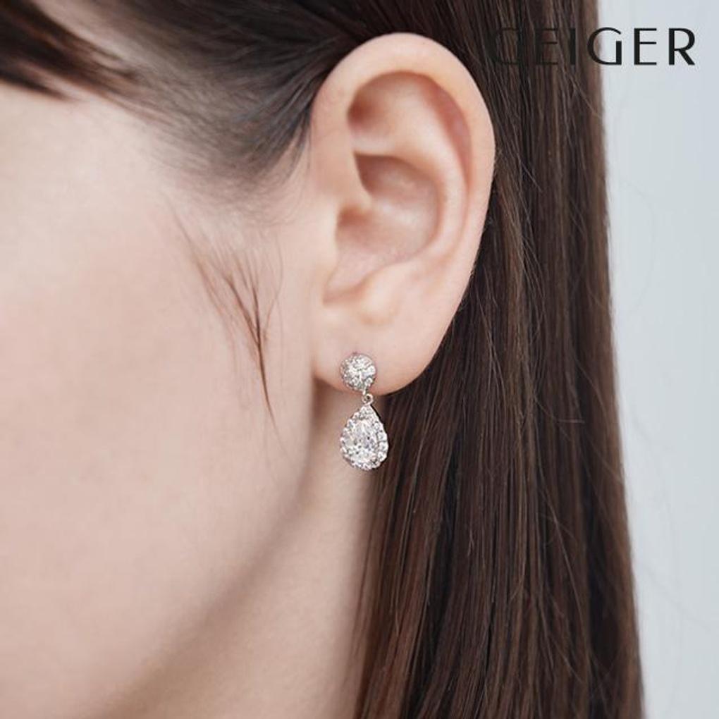 Moissanite Waterdrop Silver Earrings GISVEE122