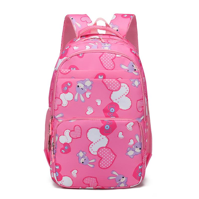 Рюкзак большой емкости для девочек, новый, мультяшный, милый, школьный ранец для начальной школы, корейский, маленький, свежий, повседневный рюкзак розовый