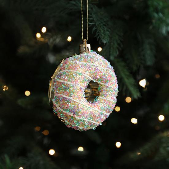 Christmas Hanging Decoration Glittery Angel Santa Claus Ornament Lightweight Xmas Decoration with Hanging Loop for Christmas Tree Door Mantel Decor