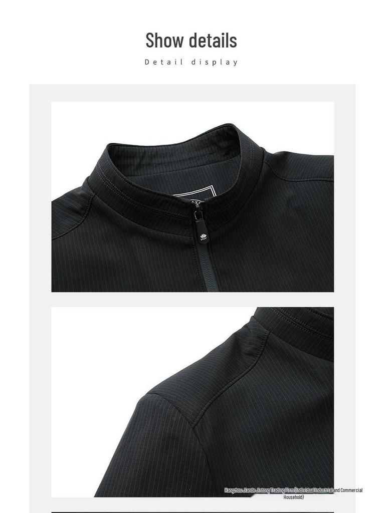 Spring & Autumn Men's Business Casual Stand-Up Collar Jacket - Lightweight, High-End Design for Middle-Aged Elegance