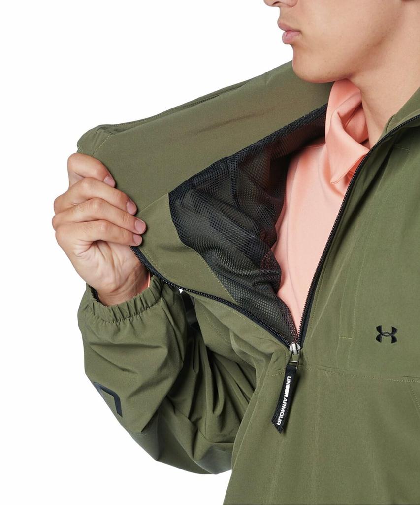 Under Armour UA Drive Anorak Jacket Marine OD Green Black LG /