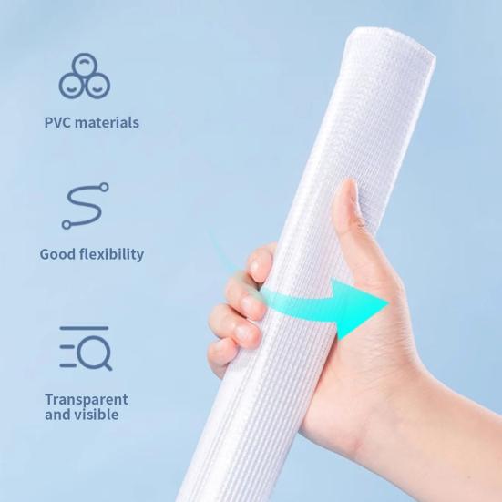 5 Pcs Mesh Zipper Bag A4 Letter Size Document Pouch Clear Plastic Waterproof Mesh Bag for Office School Travel