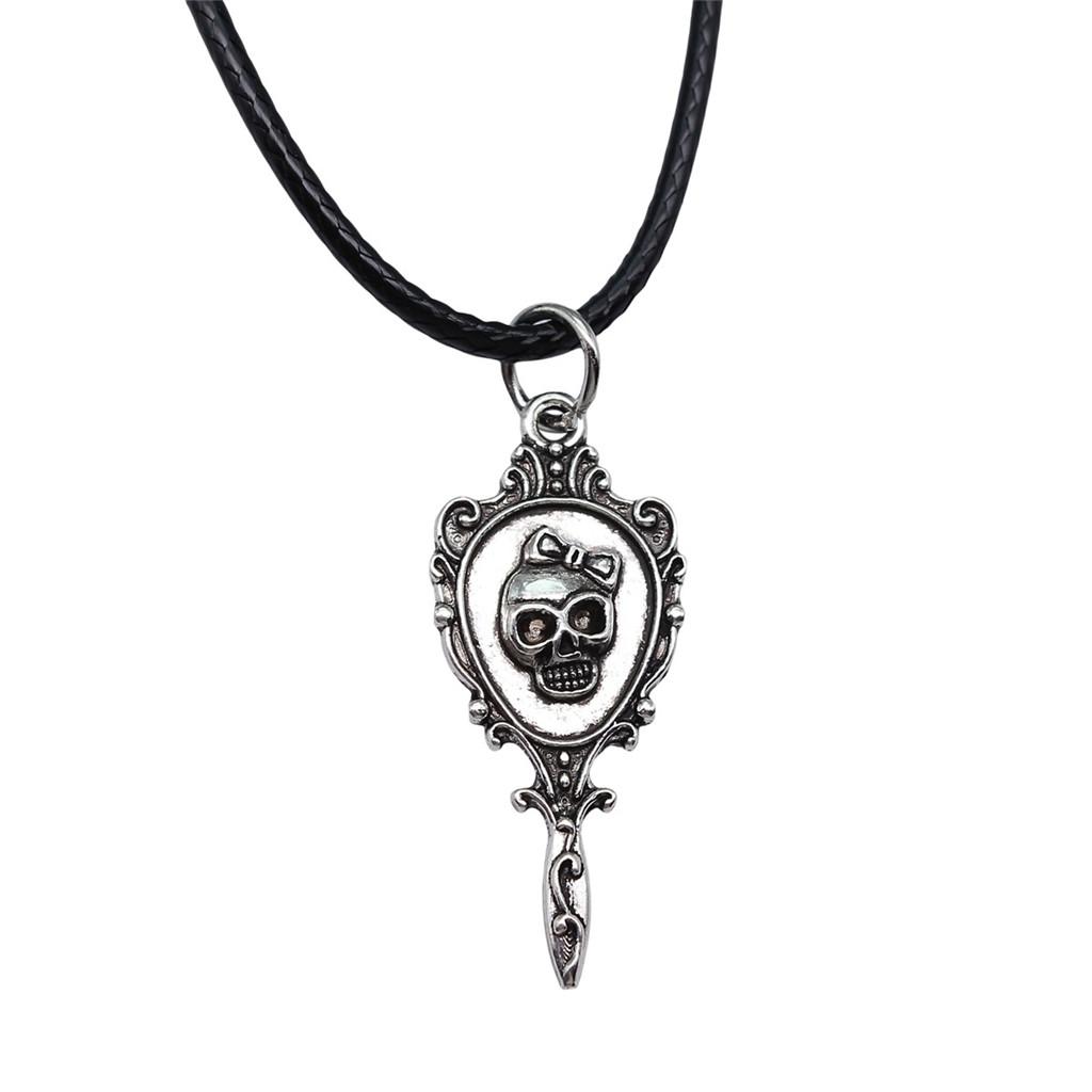 45cm Necklace Leather Chain Big Skull Halloween Kids' Jewelry Materials QN064