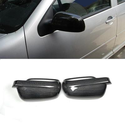 Carbon Fiber Pattern ABS Side Rear View Mirror Cover Replacement for Bora Golf 4 IV MK4 1998-2009