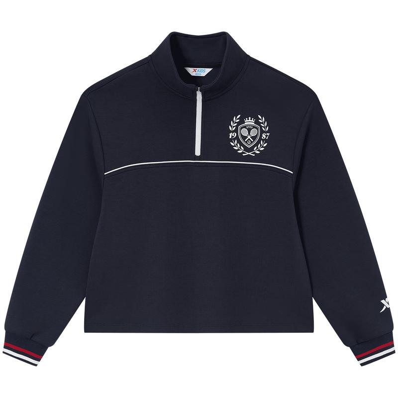 Xtep Girls Half-Placket Long-Sleeve Sweatshirt 165 4470₽