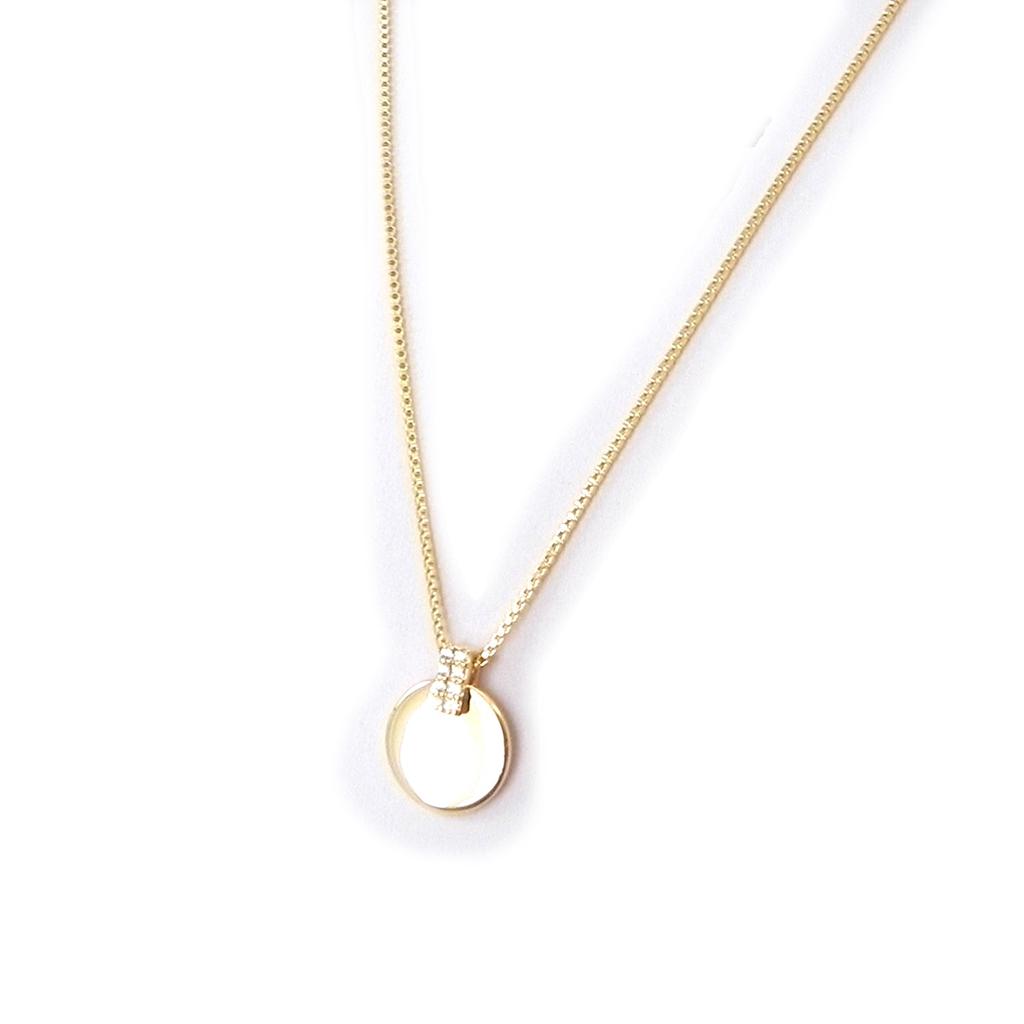 Altesse [I3169] - White 'Goddess' Gold Plated Necklace