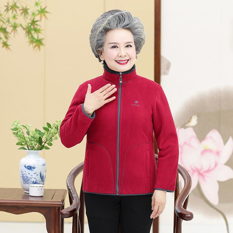 

Women s autumn and winter fleece fleece jacket old cotton-padded clothes women s sweater fleece shirt casual versatile 5XL