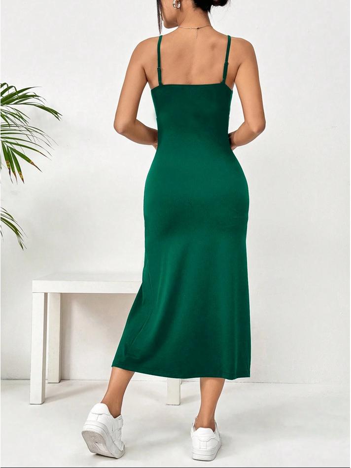 2025 Floral Midi Wrap Dress with Suspenders for Women