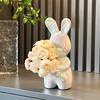 Creative Art Holding Rabbit Vase Luxury Vase Ornaments Living Room Flower Arrangement Desktop Decoration Housewarming Gift
