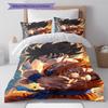 Ropa de cama con estampado de Son Goku, Juego de colcha, Funda de colcha, Funda de almohada, Regalo de cumpleaños para el hogar (1 * funda nórdica + 2 * fundas de almohada, sin núcleo)