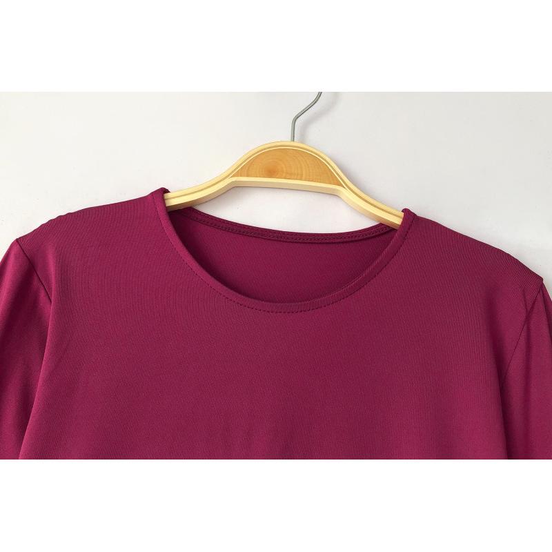 Einteiliger, einfarbiger, langärmeliger, sexy Anti-Exposure-Overall für Damen in Übergröße