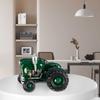 Green Tractor Home Decor Collectible Vehicle Figurine Saving Piggy Money Bank for Office Desk Bookshelf Indoor Ornament