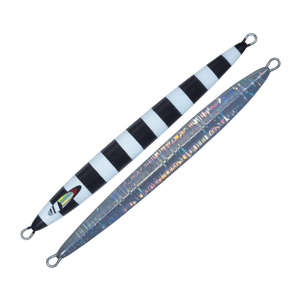 

Major Craft Metal Jigpara Vertical Long Black Zebra Jig, Throw, 500g, JPV-LS500#56,