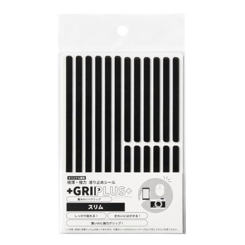 GRIPLUS Ultra-Thin and Strong Anti-Slip Sticker, Slim, Postcard Size, 1, Black