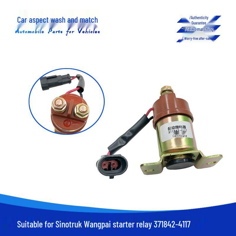 Compatible with Sinotruk Ace 371842-4117 24V Reduction Motor Relay Starter Switch.