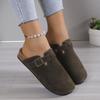 Women's Cork Baotou Slippers - Trendy Roman-Style Casual Slip-Ons In Large Sizes