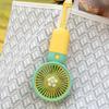 Portable Fan Cartoon Cute Fruit Flower Summer Flower Color Block Mini Handheld Small Fan Portable USB Charging Fan