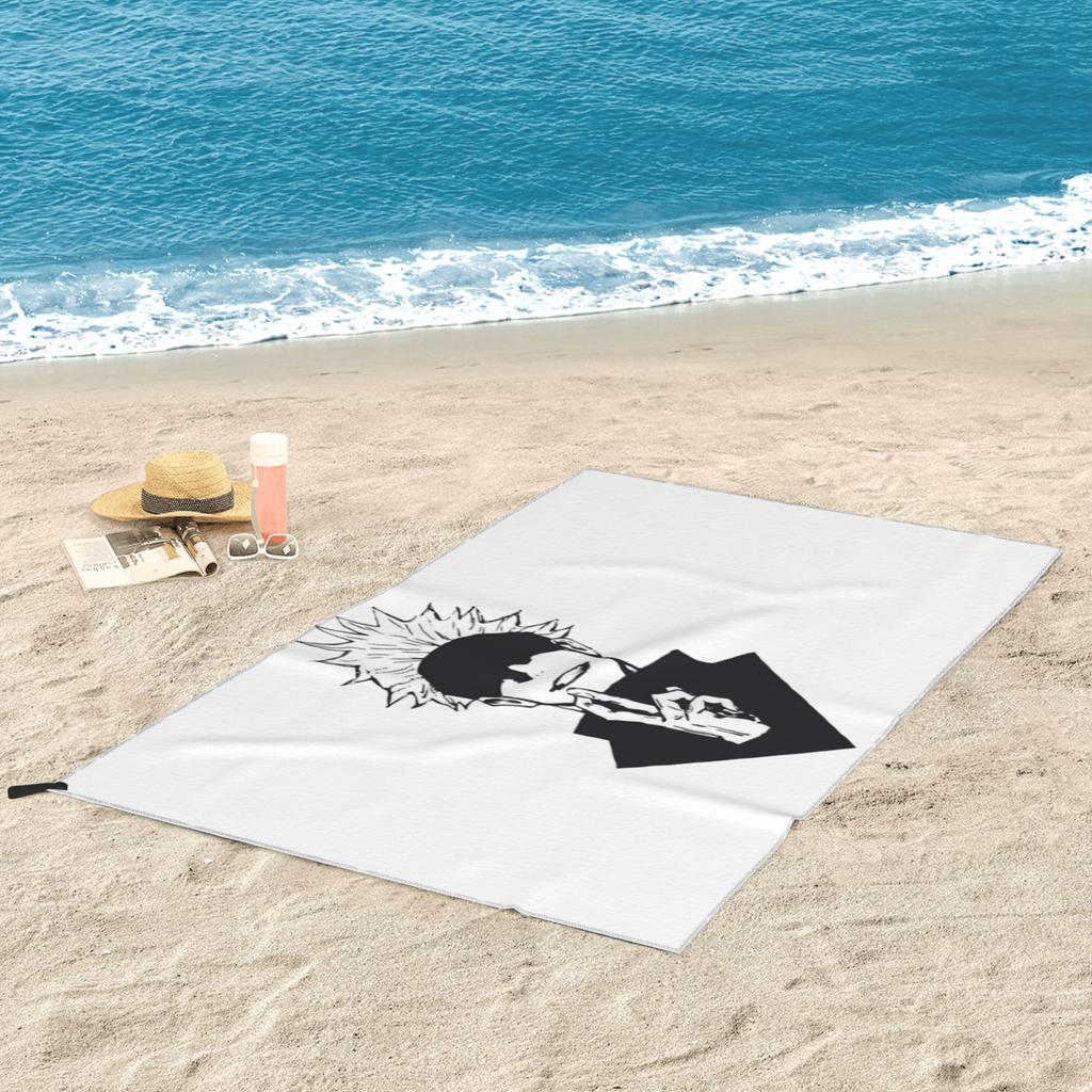 Gojo Manga Kawaii Japanese Anime Beach Towel Soft Microfiber Quick Dry Absorbent Quick Towels For Bath