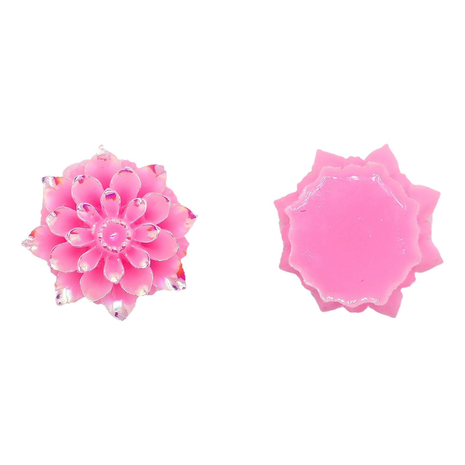 

20 шт. Смола милий 20 мм квітка плоский камінь домашній скрапбукінг DIY весілля аплікація орнамент аксесуари ремесло SR28 One Size рожевий