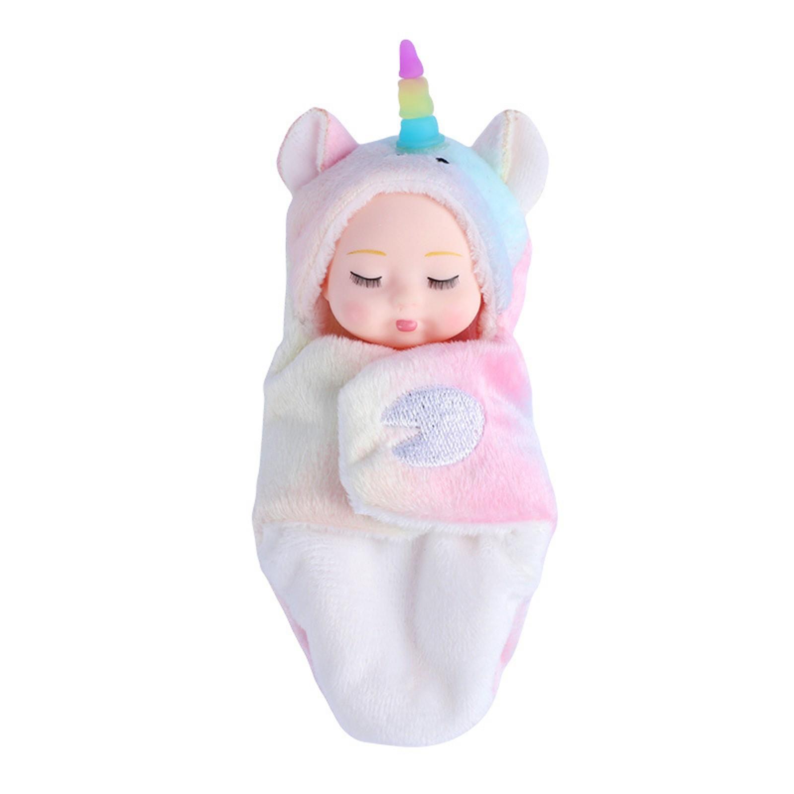 

4-дюймовые куклы-младенцы, набор из 6 предметов, реалистичные игрушки-куклы с милой одеждой для кукол ручной работы, подходящие для детей от 3 лет и старше One Size белый