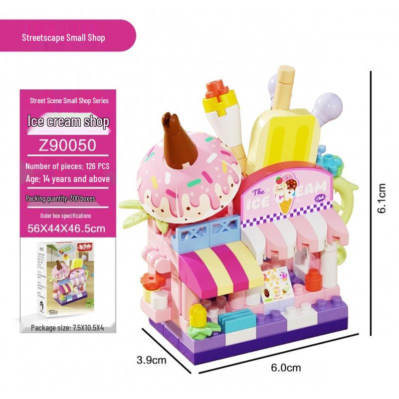 Creative Microparticle Building Blocks: Educational Food Truck Model Toy