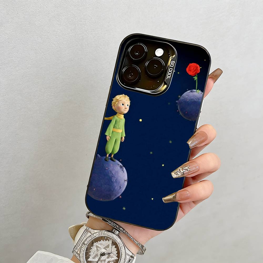 The Little Prince Phone Case For iPhone 17,16,15,14,13,12,11 Plus,Pro Max,XS,Colorful Silver Phone case Funda Cover iPhone12