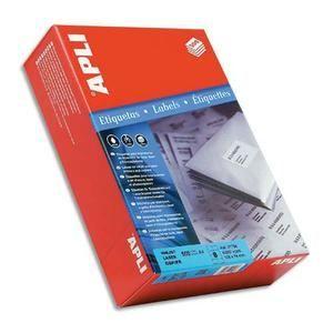 Étiquettes laser - AGIPA - 6500 étiquettes - Dimensions 38x21,2 - Couleur blanche - Compatible jet d'encre