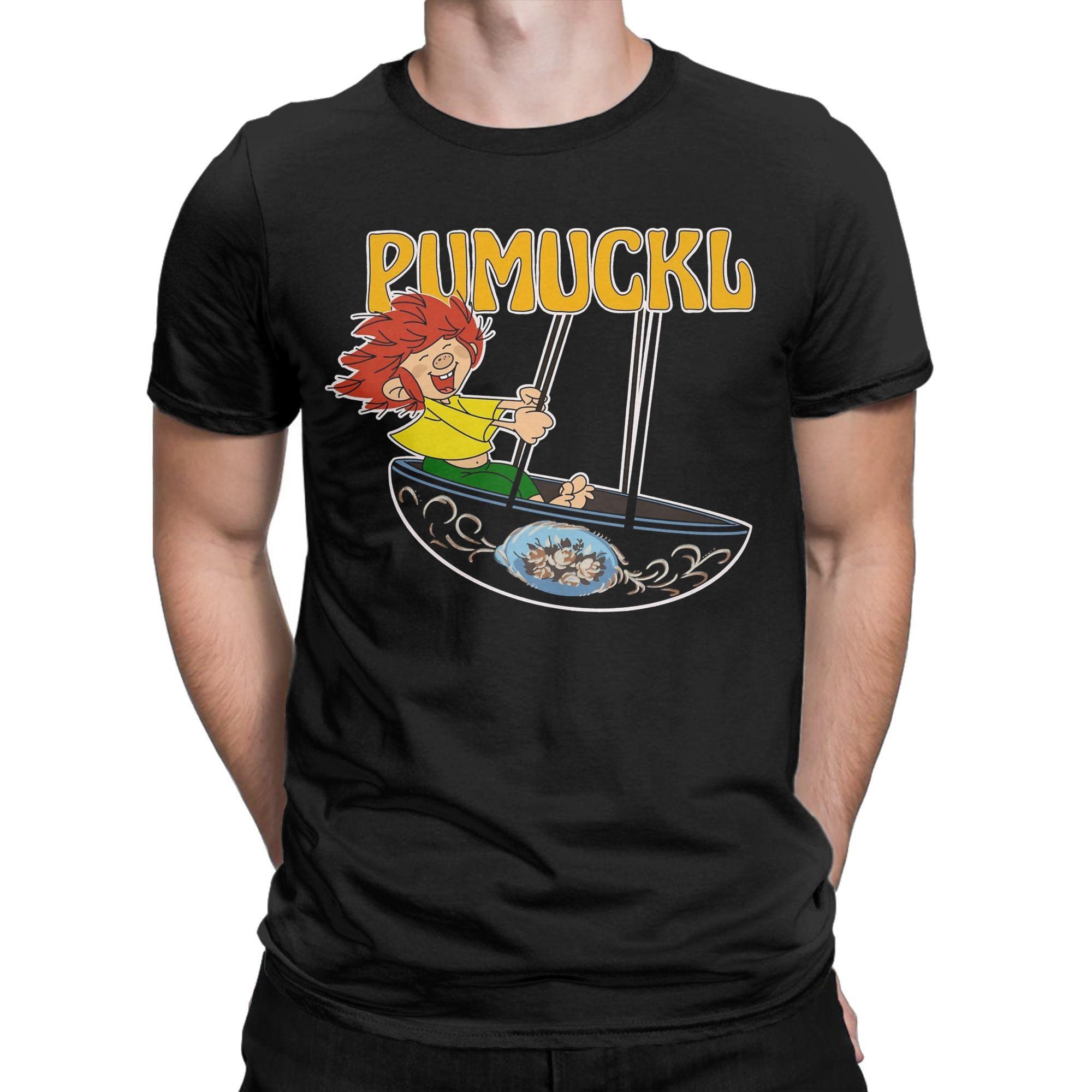 BenberFashion Pumuckl Swing T-shirt Heren Puur Katoen Crazy T-shirt O-hals Anime Cartoon T-shirt Korte Mouw Kleding Klassiek L
