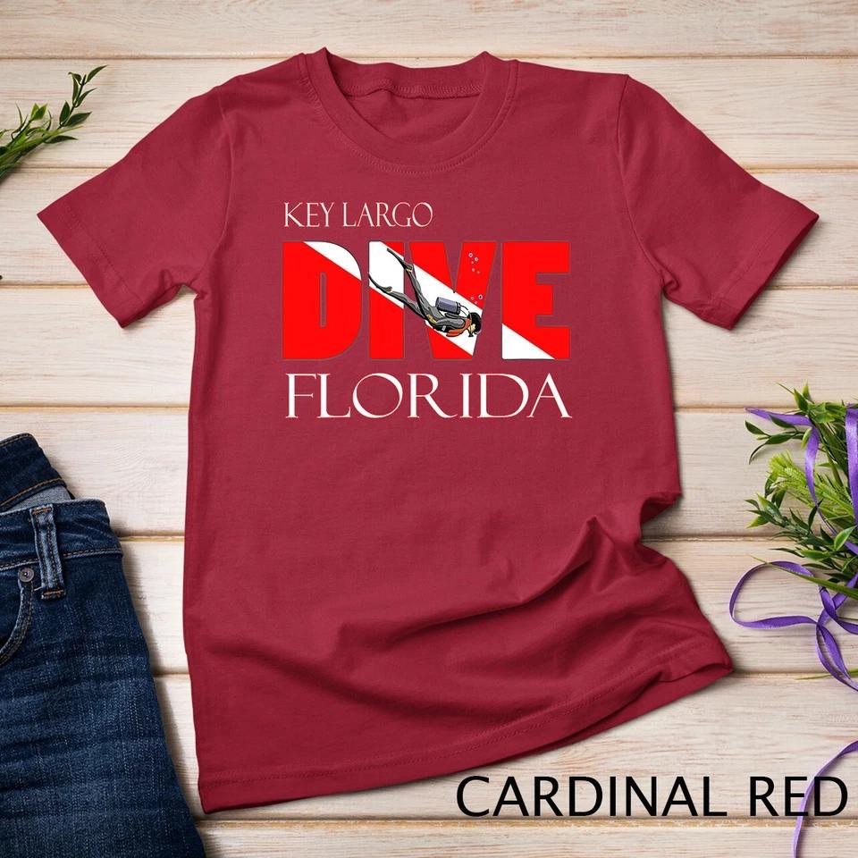 Womens DIVE Key Largo Florida SCUBA Diving Snorkeling Unisex T-shirt 2 XL