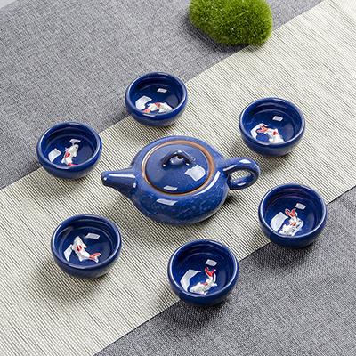 

Crack glaze 3D fish Kung Fu Tea Set,Ceramic Tea Sets,TeaCup,ChineseTravel Teapot, Drinkware Coffee&Tea Sets , Binglie Teacups