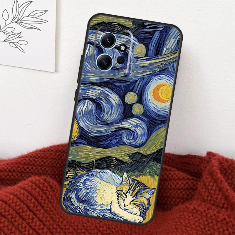 

Чехол с картиной Ван Гога «Звездная ночь» для кошки для Xiaomi Redmi Note 14 13 12 11 10 Pro 11S 12S Чехол для Redmi 15 C 10C 12C 13C 14C Redmi 10C