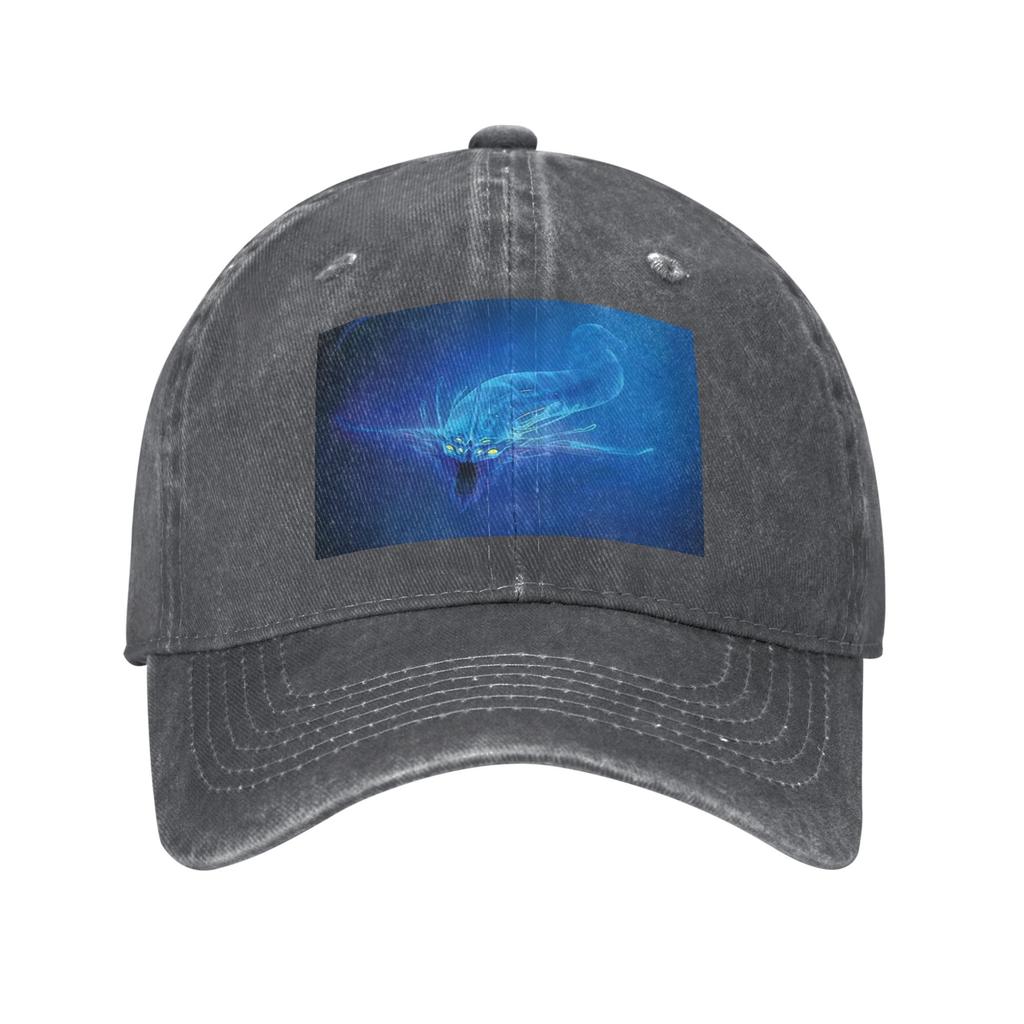 Subnautica - Ghost Leviathan Denim Fabric Cap Casual Baseball Caps Adjustable Hat Summer Unisex Baseball Hats