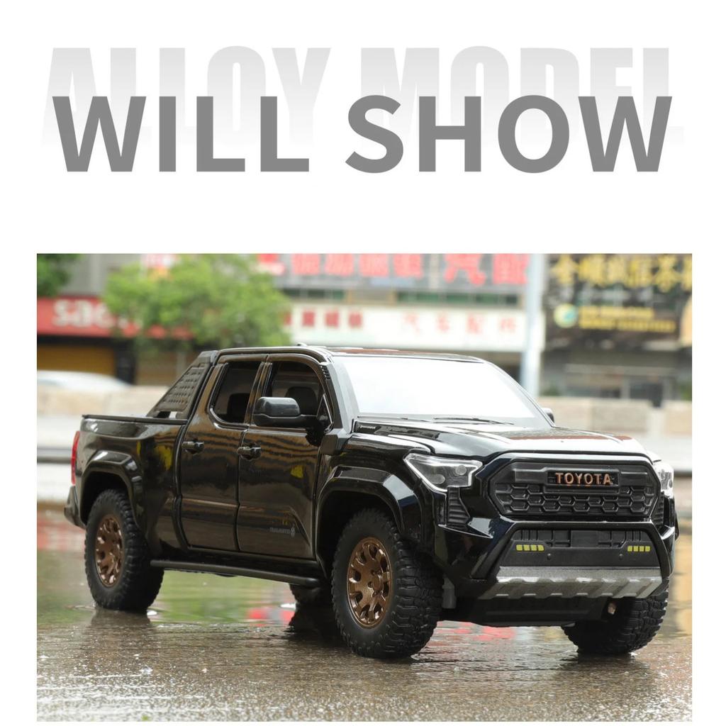 1/24 Toyota Tacoma Picku Wagon Alloy Model Car Toy Diecasts Casting Sound and Light Car Toys for Children Vehicle