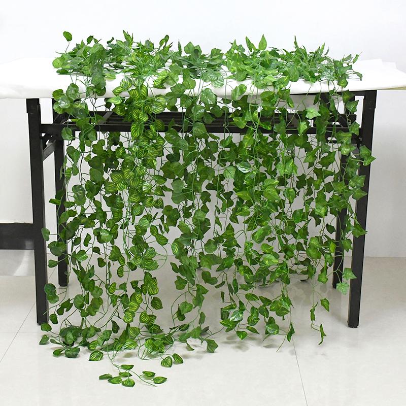 1/3Pcs 2.1m Ivy Green Fake Leaves Garland Artificial Plant Vine Hanging Home Garden Decor Wedding Party Wreath Leaves Supplies